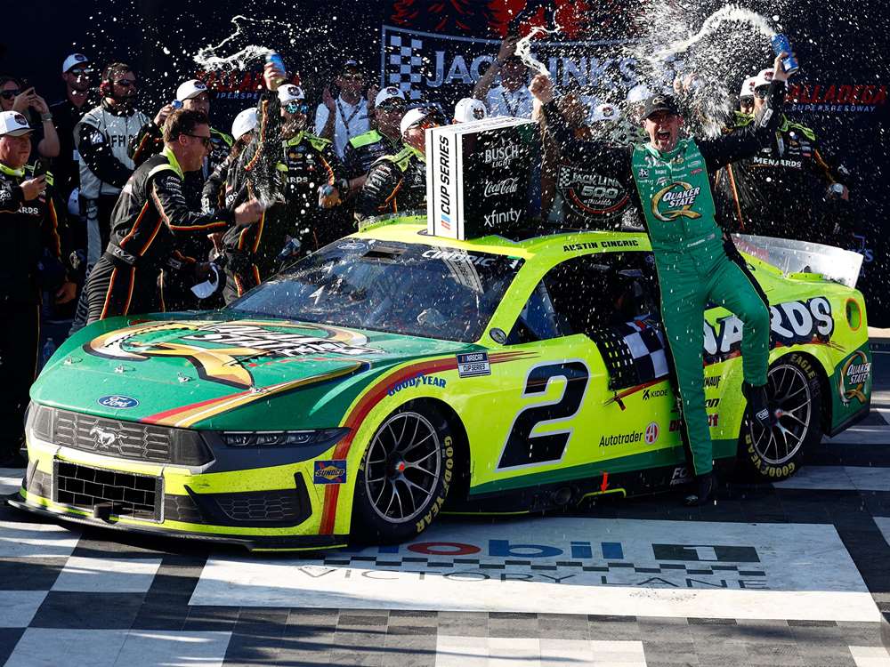 Austin Cindric Autographed 2025 Menards / Quaker State 4/27/2025 Race Win 1:24 Nascar Diecast