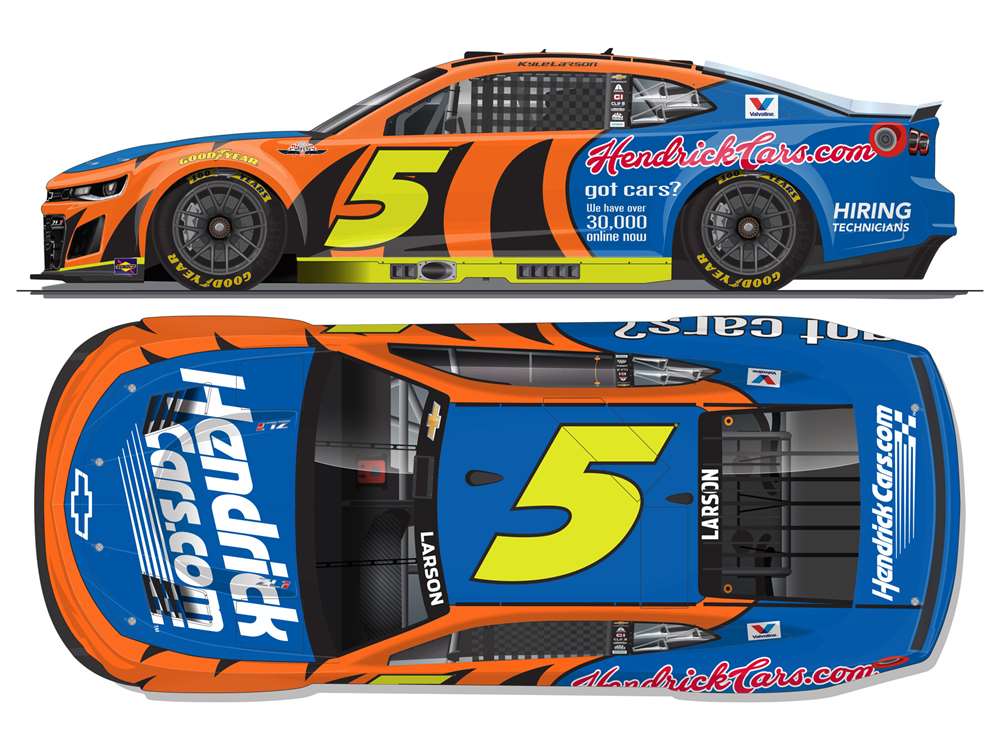 Kyle Larson 2025 Hendrickcars.com Throwback 1:24 Color Chrome Nascar Diecast