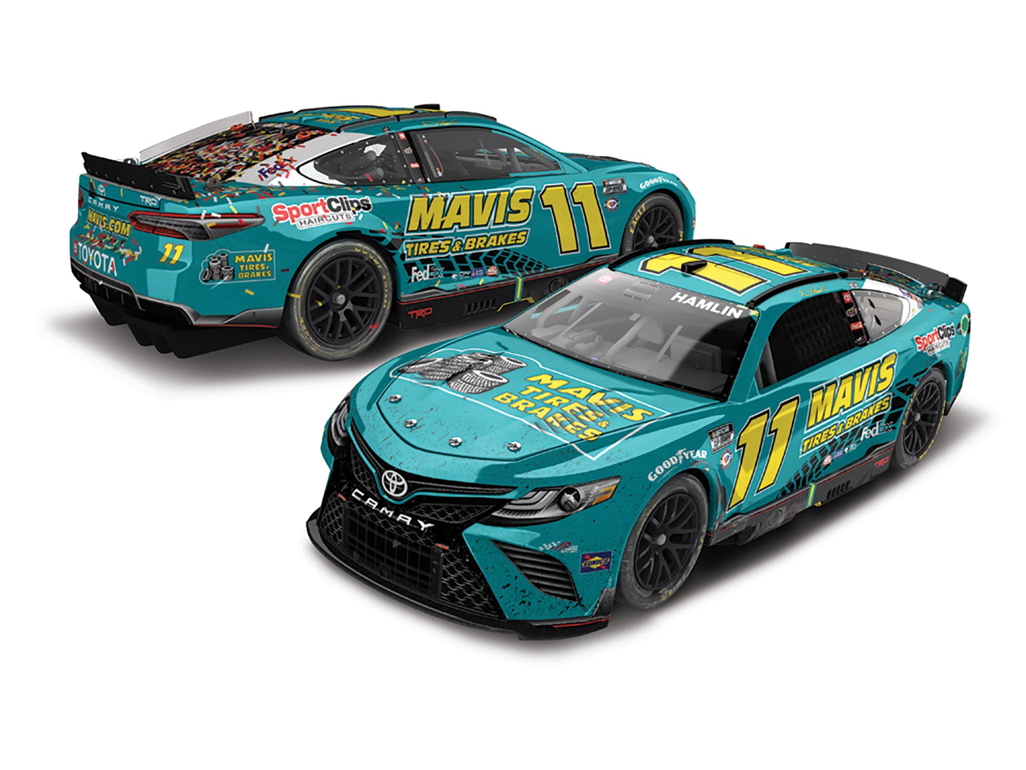 Denny Hamlin 2023 Mavis Tire Brakes Pocono 7 23 Race Win 1 24 Elite denny-hamlin-2023-mavis-tire-brakes-pocono-7-23-race-win-1-24-elite