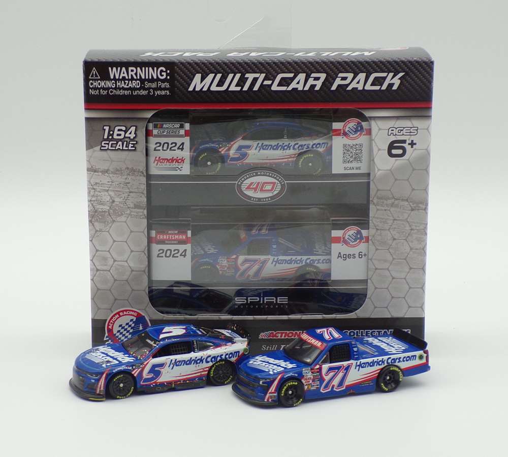 2024 Kyle Larson & Rajah Caruth Hendrickcars.com Las Vegas Race Win 2 Car 1/64 Set