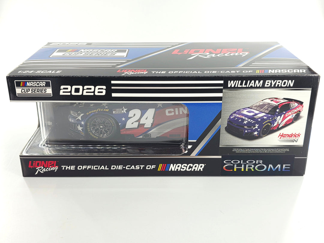 William Byron 2026 Cincinnati 1:24 Color Chrome Nascar Diecast