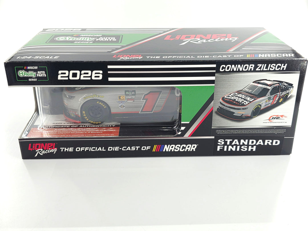 Connor Zilisch Autographed 2026 Carolina Carports 1:24 Xfinity Diecast