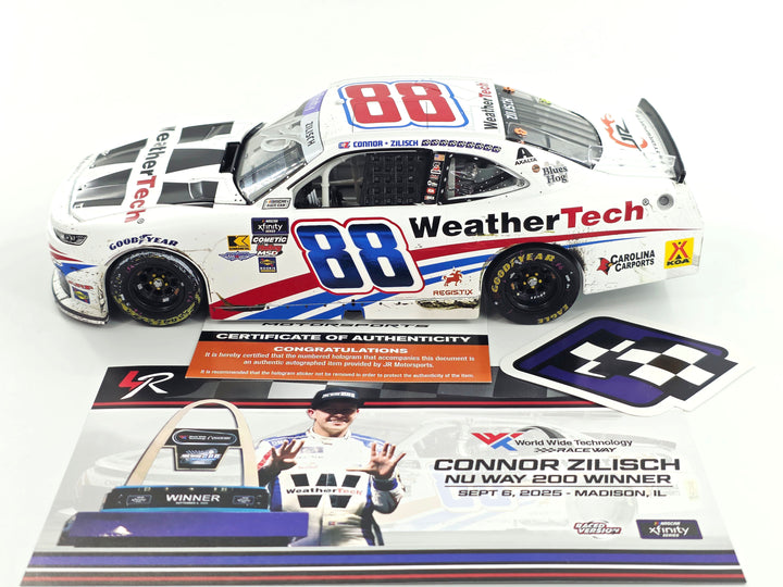 Connor Zilisch Autographed 2025 WeatherTech WWT 9/6/25 Gateway Race Win 1:24 Nascar Diecast