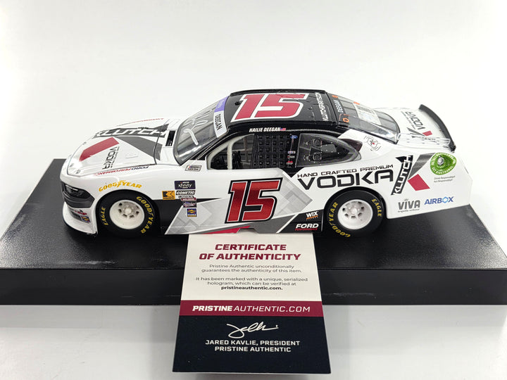 Hailie Deegan Autographed 2024 Klutch Vodka 1:24 Nascar Diecast - FOIL NUMBER CAR - Xfinity Series
