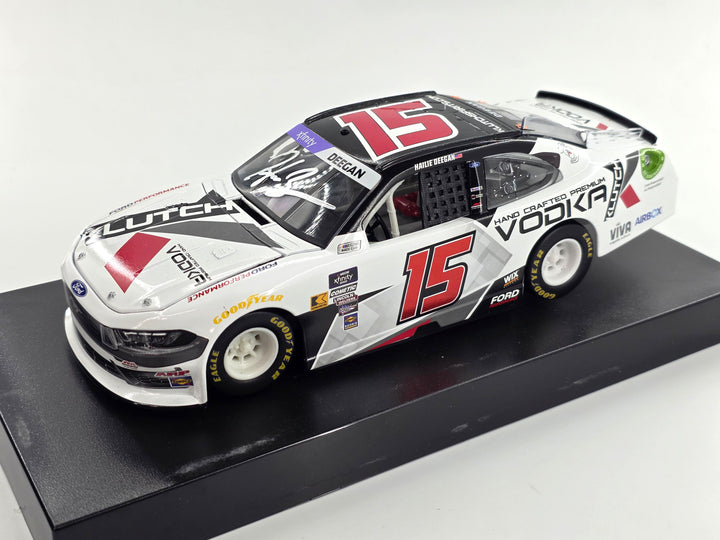 Hailie Deegan Autographed 2024 Klutch Vodka 1:24 Nascar Diecast - FOIL NUMBER CAR - Xfinity Series