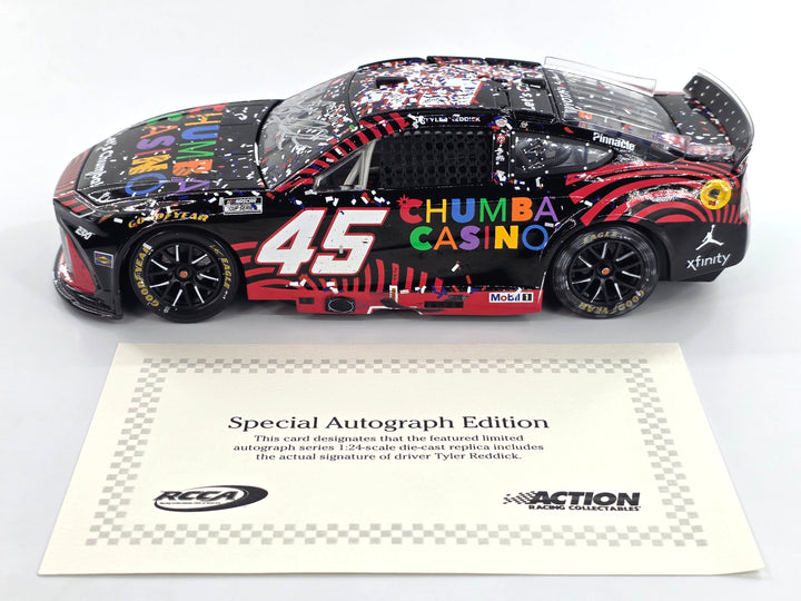 Tyler Reddick Autographed 2026 Chumba Casino / Daytona 500 2/15/26 Race Win 1:24 Nascar Diecast
