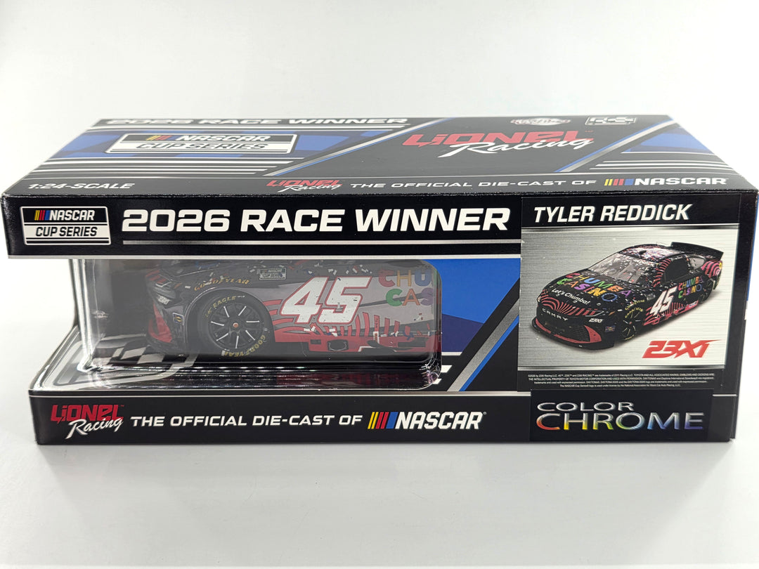 Tyler Reddick 2026 Chumba Casino / Daytona 500 2/15/26 Race Win 1:24 Color Chrome Nascar Diecast