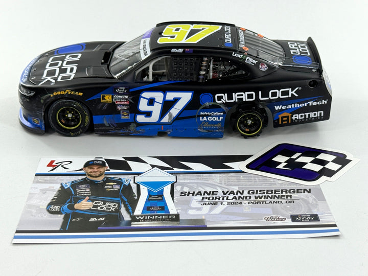 Shane van Gisbergen Autographed 2024 Quad Lock Portland 6/1 Race Win 1:24 Nascar Diecast - Xfinity Series