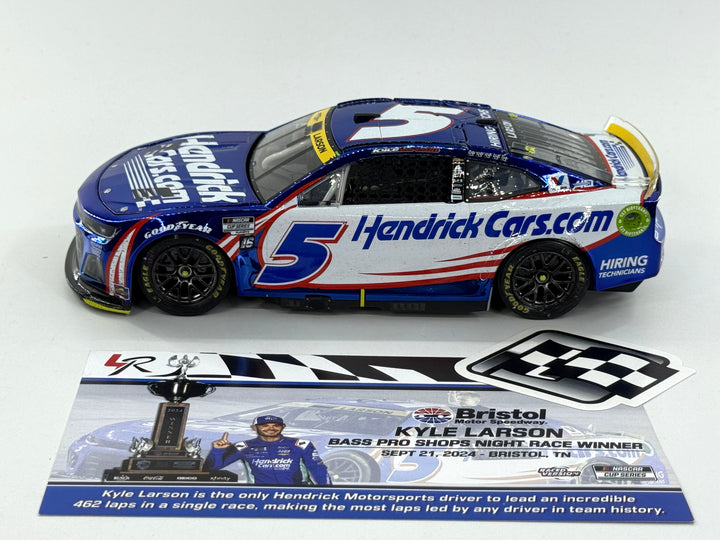 Kyle Larson 2024 Hendrickcars.com Bristol 9/21 Race Win 1:24 Color Chrome Nascar Diecast