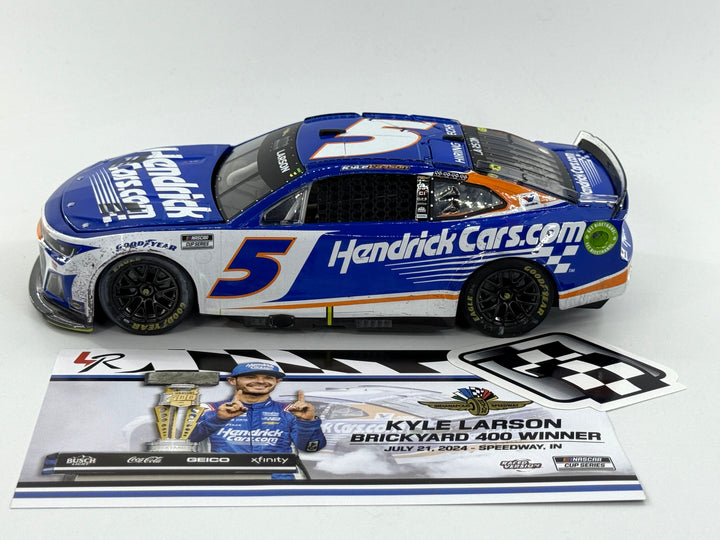 Kyle Larson 2024 Hendrickcars.com Brickyard 400 7/21/24 Race Win 1:24 Nascar Diecast