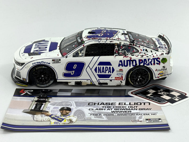 Chase Elliott 2025 Napa White Cook Out Clash 2/2 Race Win 1:24 Nascar Diecast