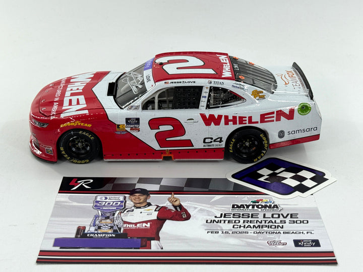 Jesse Love Autographed 2025 Whelen Daytona 2/15 Race Win Race Win 1:24 Nascar Diecast - Xfinity Series