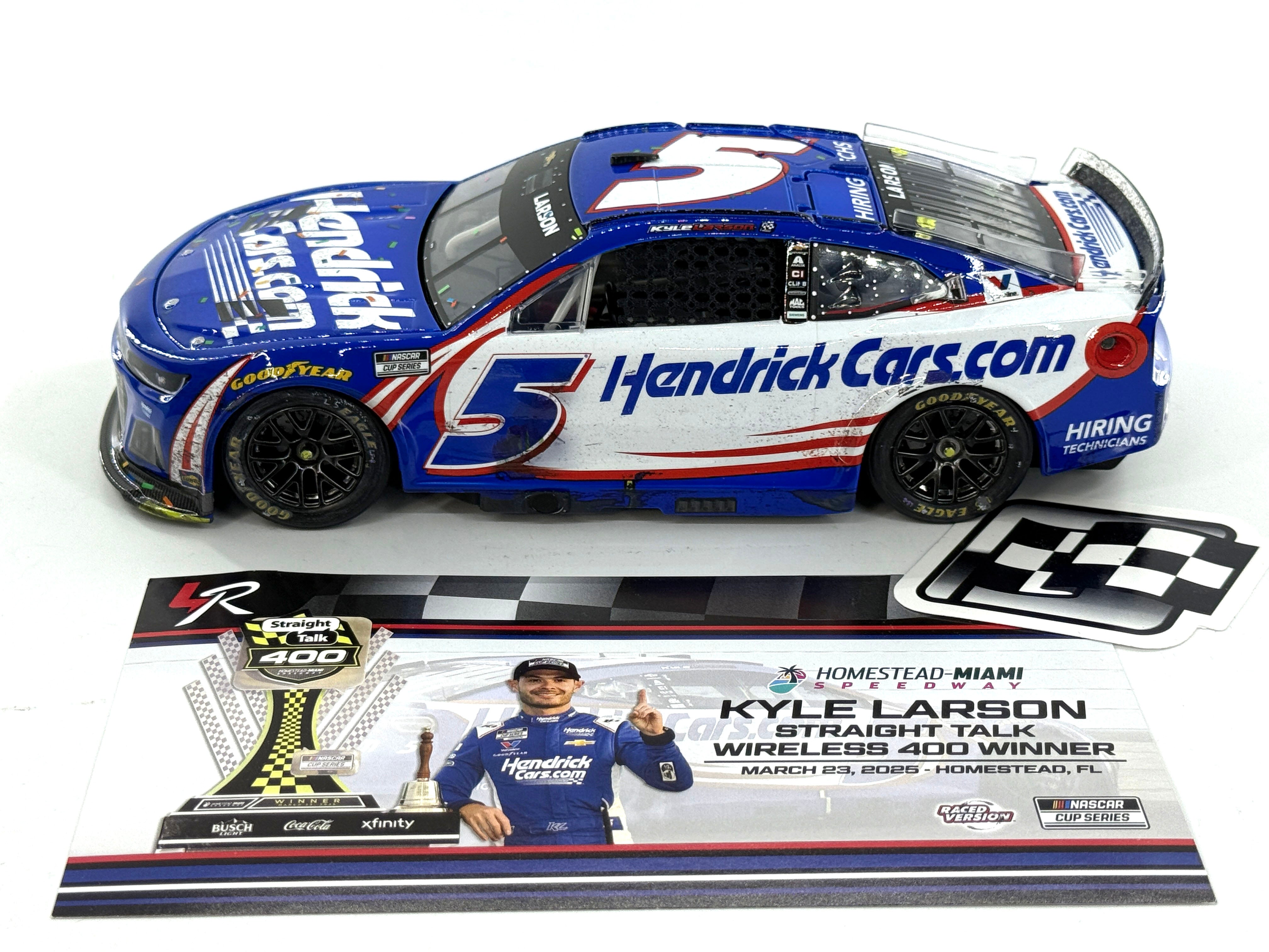 KYLE LARSON 2025 HENDRICKCARS.COM HOMESTEAD RACED WIN 1:24 NASCAR