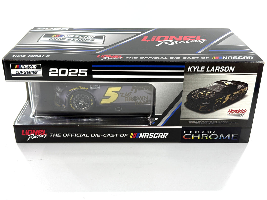 Kyle Larson 2025 Hendrickcars.com/Zac Brown Band 1:24 Color Chrome Nascar Diecast - FOIL NUMBER DIECAST