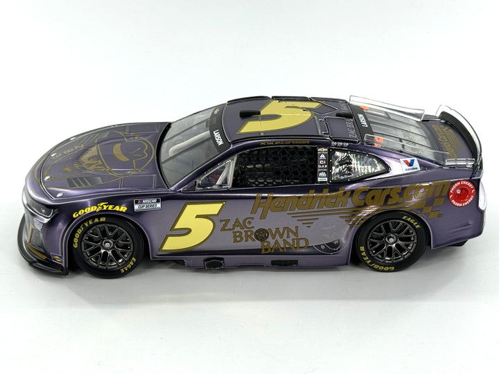 Kyle Larson 2025 Hendrickcars.com/Zac Brown Band 1:24 Color Chrome Nascar Diecast - FOIL NUMBER DIECAST