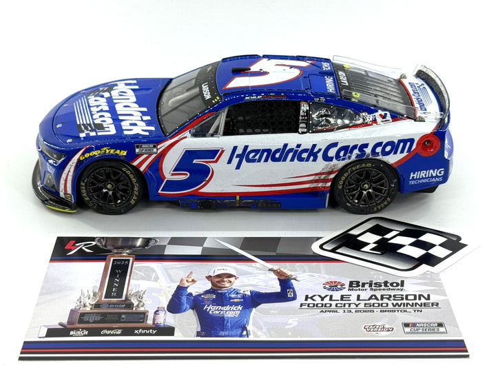 Kyle Larson 2025 Hendrickcars.com Bristol 4/13/25 Race Win 1:24 Elite Nascar Diecast