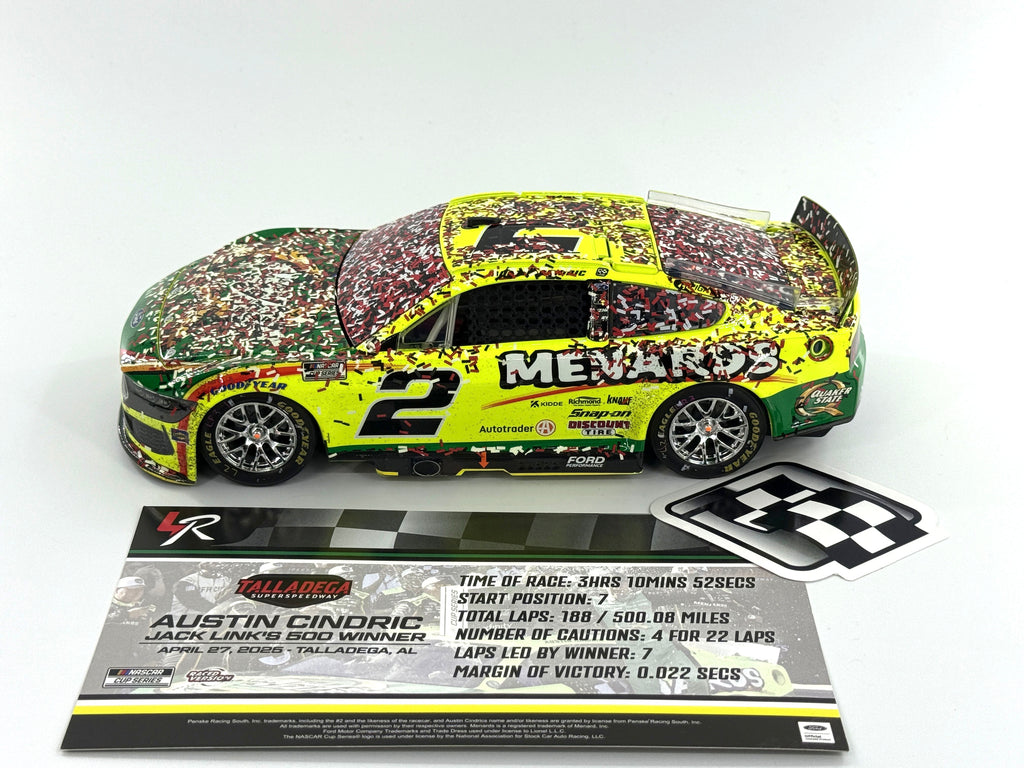 Austin Cindric 2025 Menards / Quaker State 4/27/2025 Race Win 1:24