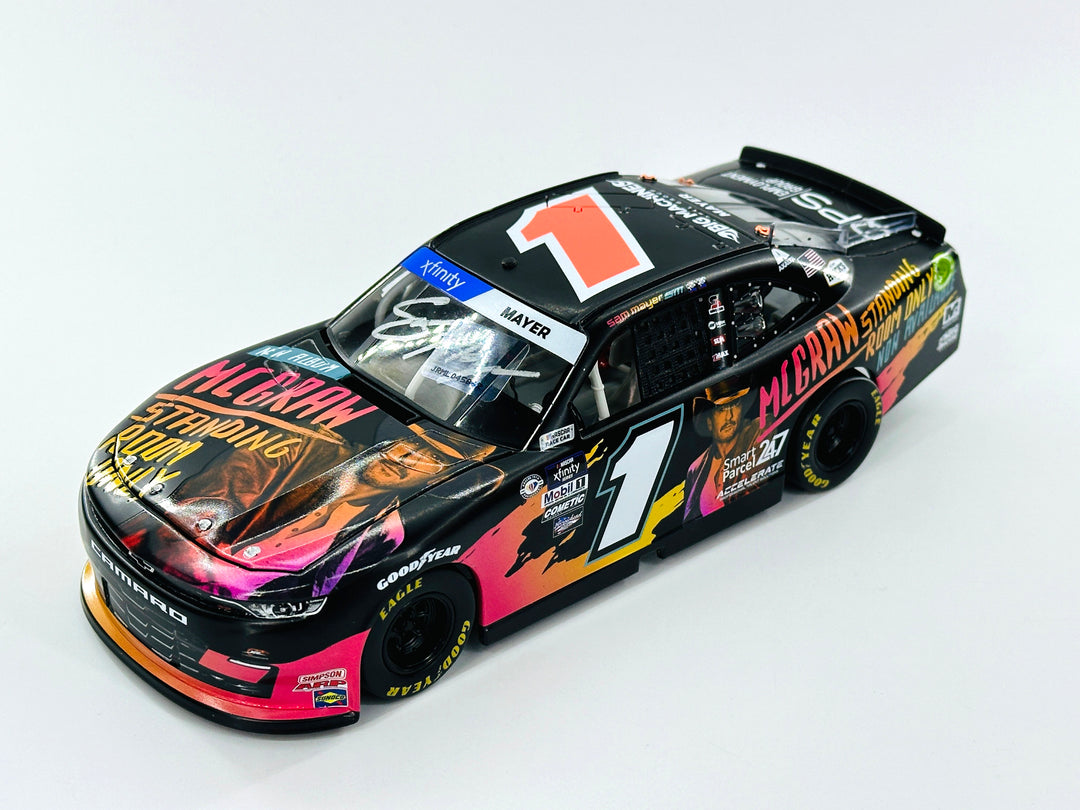 Sam Mayer Dual Autographed w/Tim McGraw 2023 Tim McGraw "Standing Room Only" 1:24 Nascar Diecast