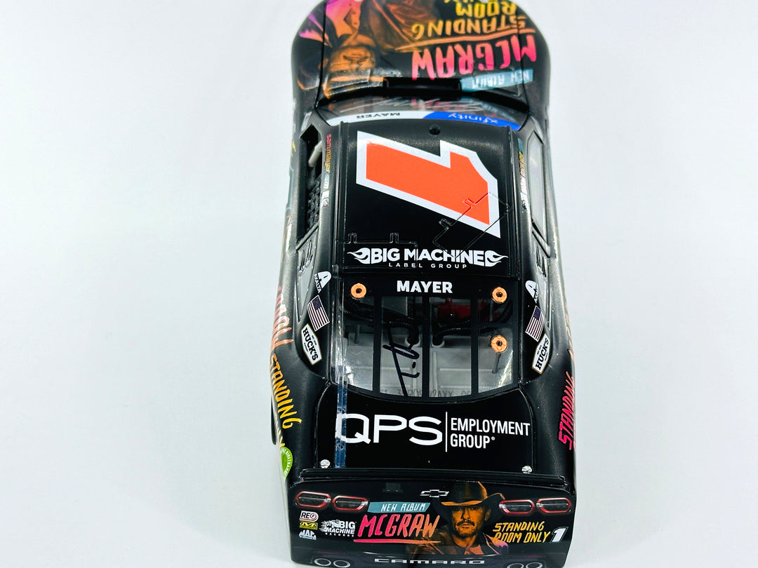 Sam Mayer Dual Autographed w/Tim McGraw 2023 Tim McGraw "Standing Room Only" 1:24 Nascar Diecast