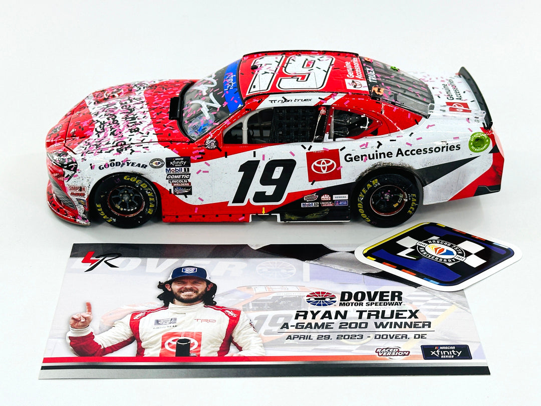 Ryan Truex Autographed 2023 Toyota Genuine Accessories Dover 4/29 Race Win 1:24 Nascar Diecast