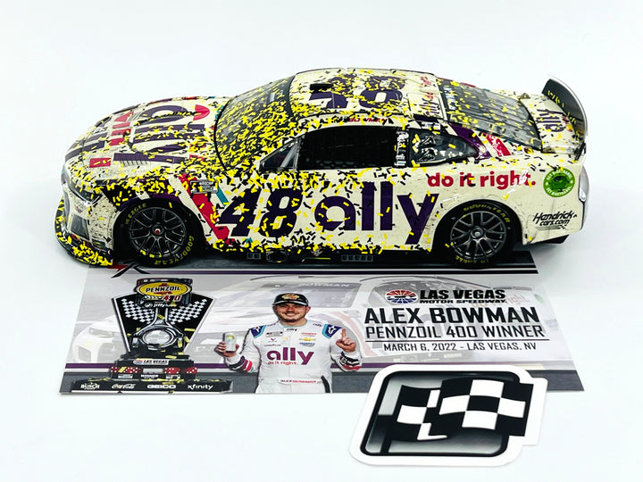 Alex Bowman 2022 Ally Las Vegas 3/6 Race Win 1:24 Elite Nascar Diecast