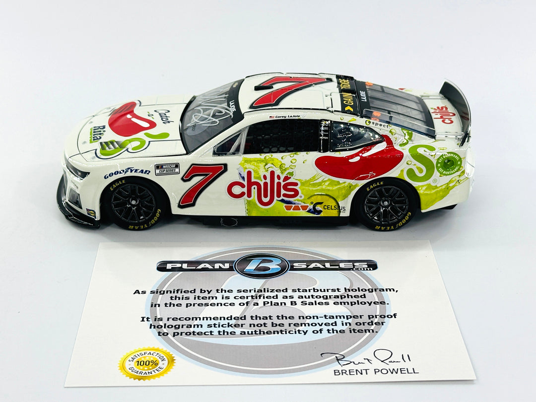 Corey Lajoie Autographed 2024 Chili’s “Catch a ‘Rita” 1:24 Nascar Diecast