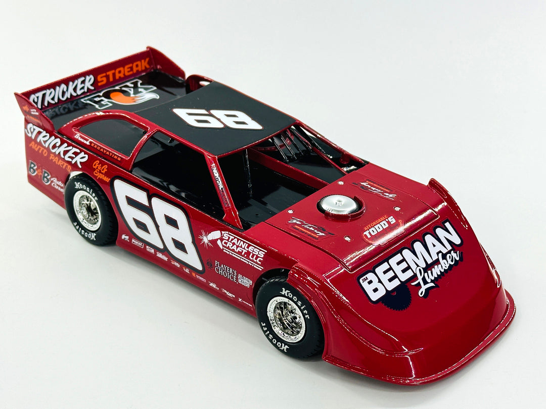 Adam Stricker 2024 #68 RED Dirt Late Model 1:24 Diecast Car