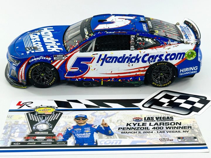 Kyle Larson 2024 Hendrickcars.com Las Vegas 3/3/24 Race Win 1:24 Elite Nascar Diecast