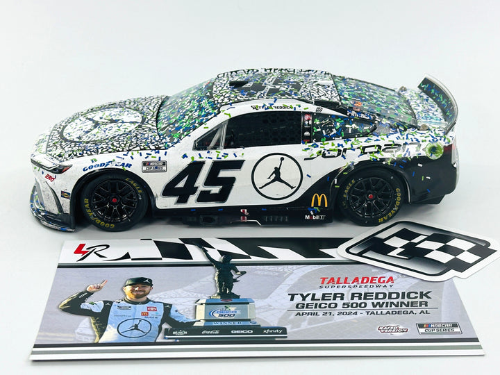 TYLER REDDICK 2024 JORDAN BRAND WHITE TALLADEGA RACE WIN 1:24 ELITE NASCAR DIECAST