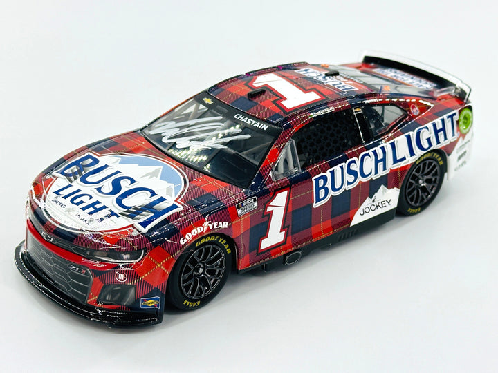 Ross Chastain Autographed 2024 Busch Light Flannel 1:24 Nascar Diecast