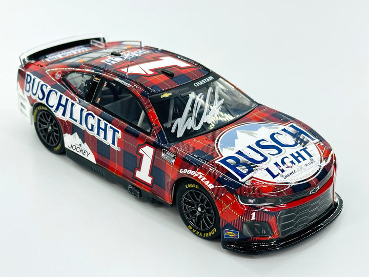 Ross Chastain Autographed 2024 Busch Light Flannel 1:24 Nascar Diecast