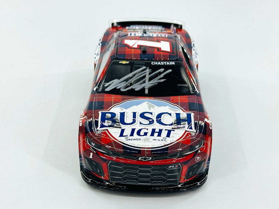 Ross Chastain Autographed 2024 Busch Light Flannel 1:24 Nascar Diecast