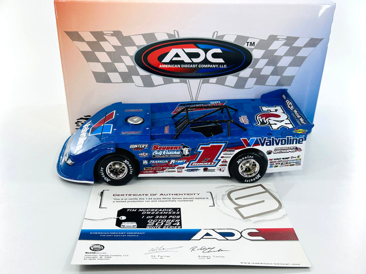 2024 Tim McCreadie #1 Topless 100 Winner Dirt Late Model 1/24 Diecast Car