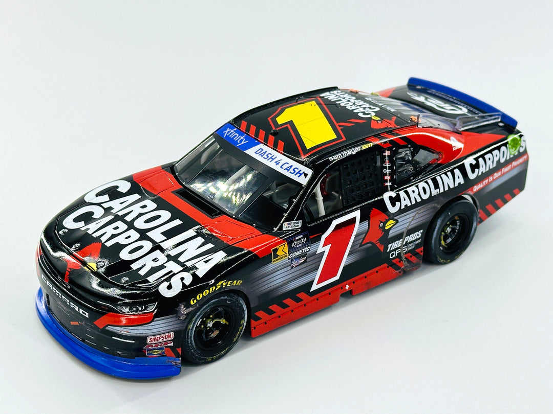 Sam Mayer 2024 Carolina Carports Texas 4/13 Race Win 1:24 Nascar Diecast - FOIL NUMBER CAR - Xfinity Series