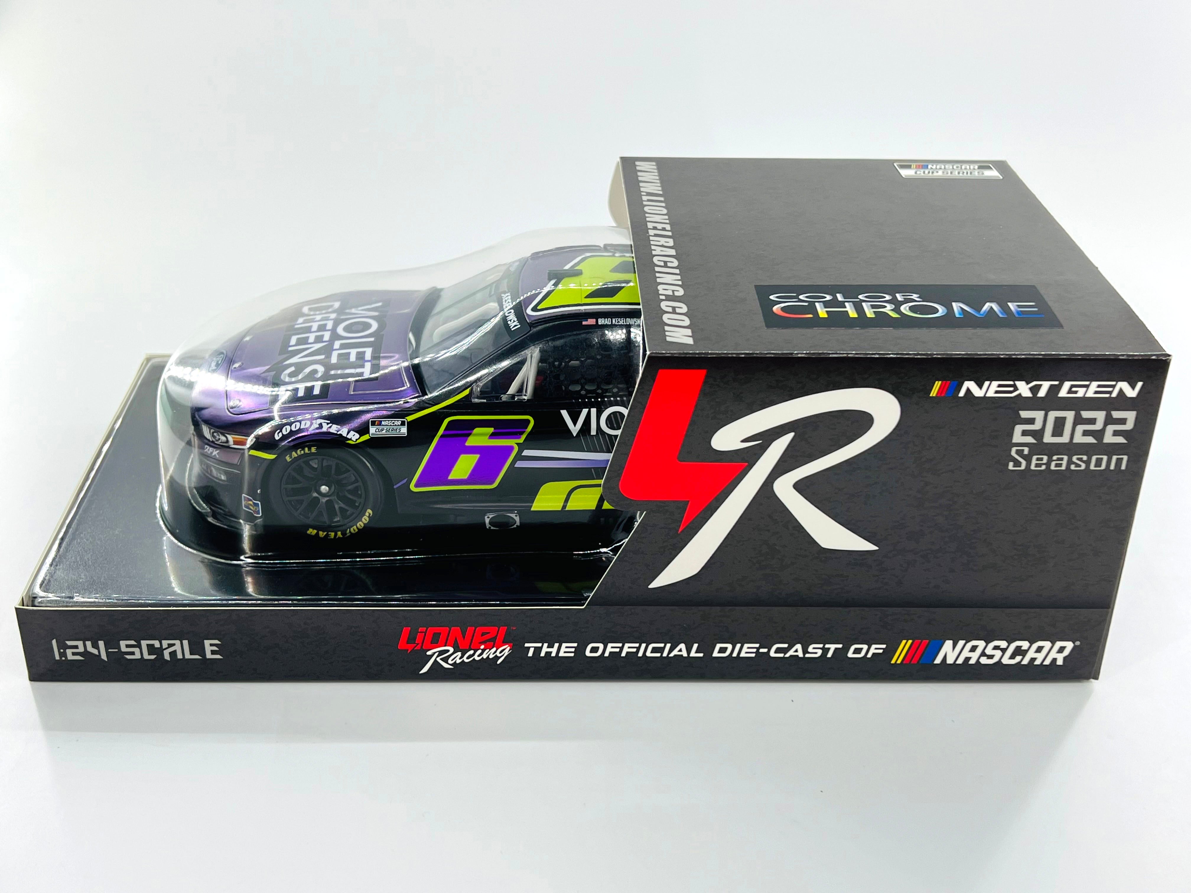 Brad Keselowski 2022 Violet Defense 1:24 Color Chrome Nascar